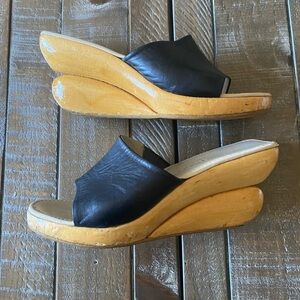 Donald J Pliner wooden wedges